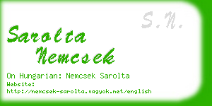 sarolta nemcsek business card